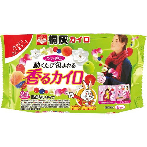 【クリックで詳細表示】【取得NG】桐灰化学 桐灰カイロ ニューハンドウォーマー 香るカイロ フレッシュカシス＆ピーチ 1パック(6個) ニユ-ハンドウオ-マ- カオル カシス＆ピ-チ 6コ