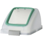 山崎産業 リサイクルトラッシュ SKL-35 角穴蓋 グリーン 再生紙 YW-176L-OP1-G 1個
