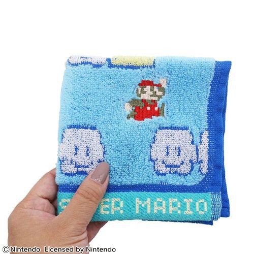 丸眞　任天堂マリオ「雲ステージ」　ミニタオル　１枚5