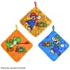 丸眞 任天堂マリオ「レッツチャレンジ」 ループタオル 1パック(3枚)