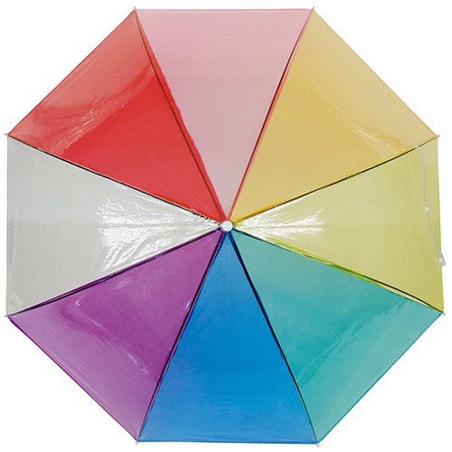 丸玉工業　ジーナス　レインボーアンブレラ　クリアジャンプ　６０ｃｍ　８本骨　９０２０３００１　１本2