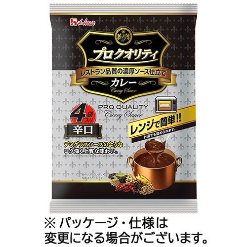 ハウス食品　プロクオリティ　カレー　辛口　１７０ｇ／袋　１パック（４袋）1