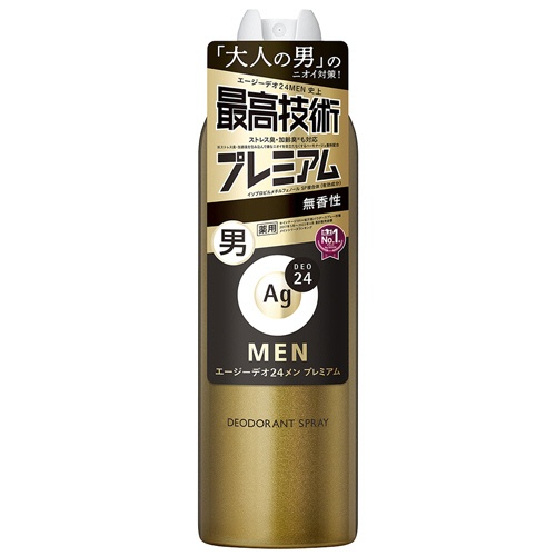 ファイントゥデイ　エージーデオ２４メン　メンズデオドラントスプレー　プレミアム　無香性　ＬＬ　１８０ｇ　１本1