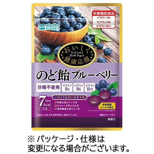 名糖　おいしく健康応援のど飴　ブルーベリー　６５ｇ　１パック1