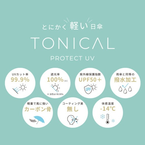 スギハラ　ミニ折りたたみ傘　超軽量　晴雨兼用　ＴＯＮＩＣＡＬ　５０ｃｍ　無地　ネイビー　１本2