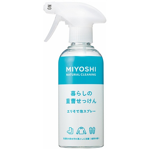 ミヨシ石鹸　暮らしの重曹せっけん　エリそで泡スプレー　本体　２８０ｍＬ　１本1