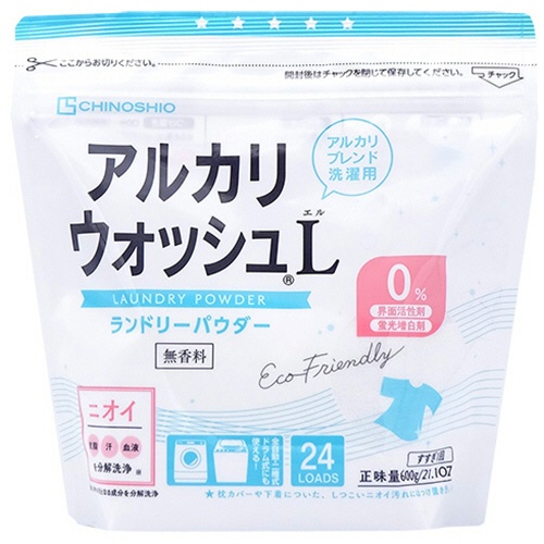 地の塩社　アルカリウォッシュＬ　ランドリーパウダー　無香料　６００ｇ　１個1