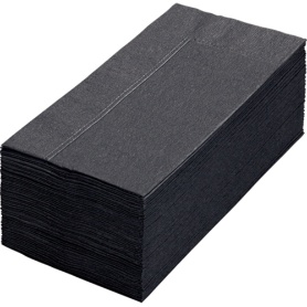 カラーナプキン　２ＰＬＹ　８つ折　ブラック　１パック（５０枚）