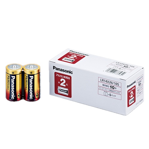 パナソニック　アルカリ乾電池　単２形　ＬＲ１４ＸＪＮ／１０Ｓ　１パック（１０本）1