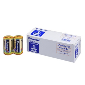 パナソニック　アルカリ乾電池　エボルタ　単１形　ＬＲ２０ＥＪＮ／１０Ｓ　１箱（１０本）