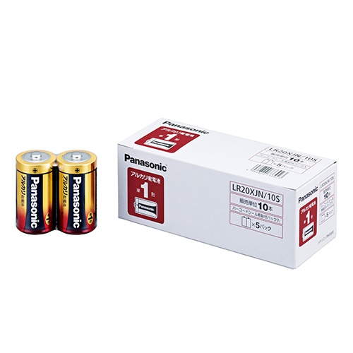 パナソニック　アルカリ乾電池　単１形　ＬＲ２０ＸＪＮ／１０Ｓ　１パック（１０本）1