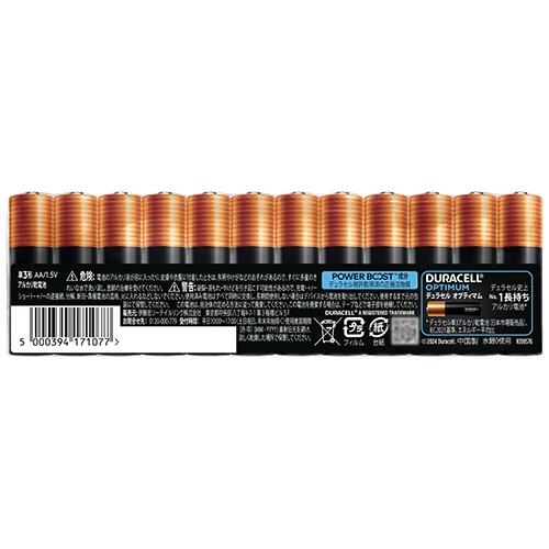 デュラセル　アルカリ乾電池　オプティマム　単３形　ＤＯＰ－Ｔ３－１２　１パック（１２本）2