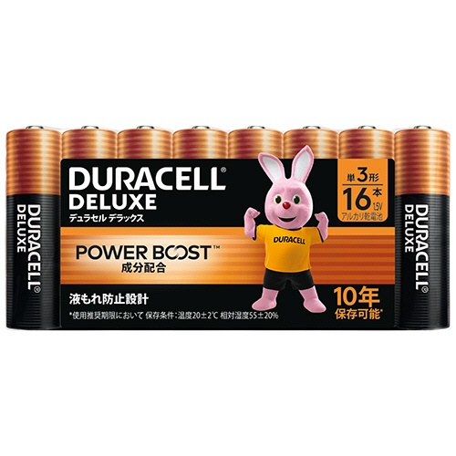デュラセル　アルカリ乾電池　デラックス　単３形　ＤＤＥ－Ｔ３－１６　１パック（１６本）1