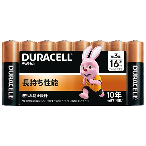 デュラセル　アルカリ乾電池　単３形　ＤＭＡ－Ｔ３－１６　１パック（１６本）1