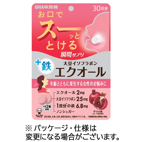 ＵＨＡ味覚糖　瞬間サプリ　エクオール　３０日分　１パック（６０粒）1