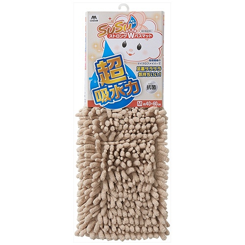 山崎産業　ＳＵＳＵ抗菌ストロングＷ　バスマットＥＣ　Ｍ　約４０×６０ｃｍ　ベージュ　１枚2