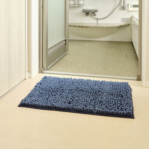 山崎産業　ＳＵＳＵ抗菌ストロングＷ　バスマットＥＣ　Ｍ　約４０×６０ｃｍ　ネイビー　１枚3