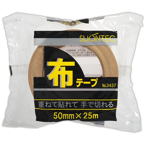 スリオンテック　布テープ　Ｎｏ．３４３７２０　５０ｍｍ×２５ｍ　厚み０．２４ｍｍ　Ｎｏ．３４３７２０－５０ｘ２５ＤＢ　１巻1