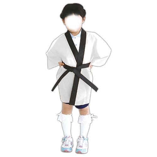アーテック　カラー不織布ハッピ（帯付）　子供用　Ｊサイズ　白　００１２９１　１着5
