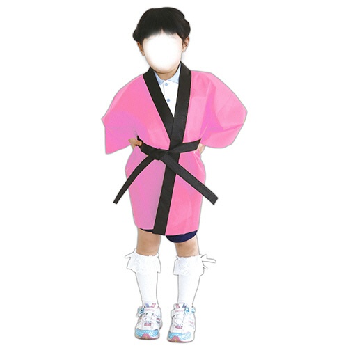 アーテック　カラー不織布ハッピ（帯付）　子供用　Ｊサイズ　桃　００１２９３　１着5