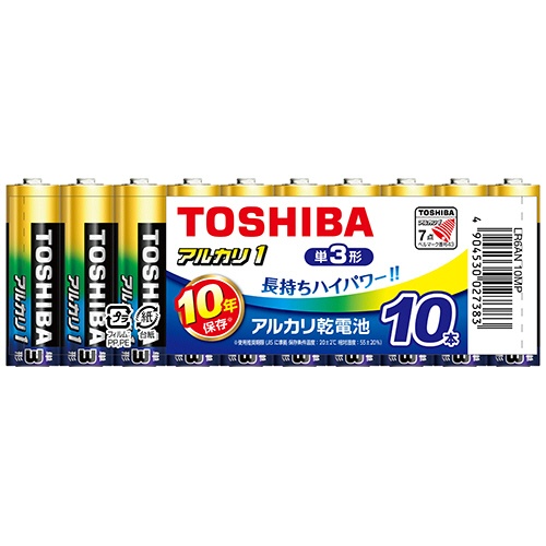 東芝　アルカリ乾電池　アルカリ１　単３形　ＬＲ６ＡＮ　１０ＭＰ　１パック（１０本）1