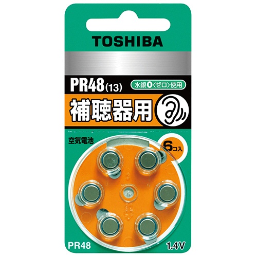 東芝　補聴器用空気電池　ＰＲ４８Ｖ　６Ｐ　１パック（６個）1