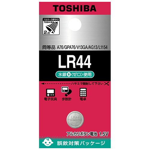 東芝　アルカリボタン電池　ＬＲ４４ＥＣ　１個1