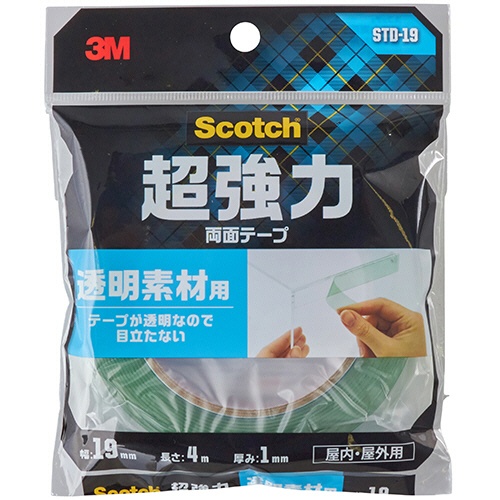３Ｍ　スコッチ　超強力両面テープ　透明素材用　１９ｍｍ×４ｍ　ＳＴＤ－１９　１巻1