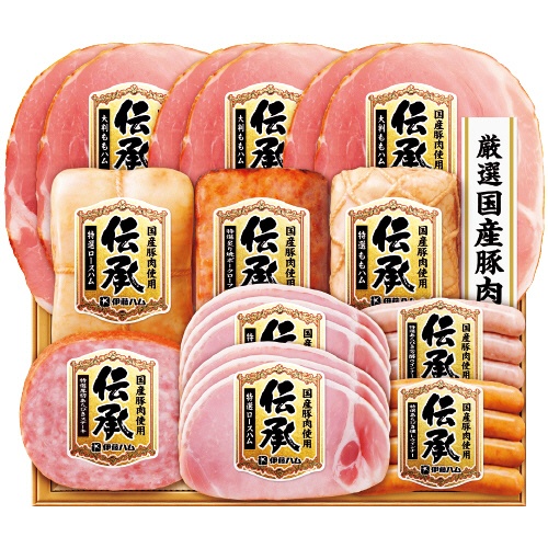 伊藤ハム　伝承　国産豚肉ハム詰合せ　【三越のお中元】　１セット2