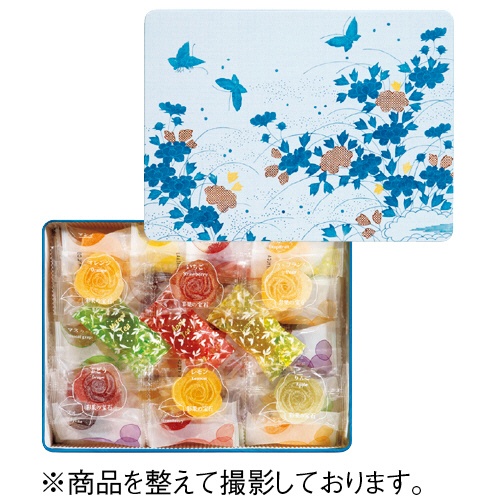 東京国立博物館　限定ギフト　彩果の宝石　帷子　水浅葱麻地流水岩牡丹蝶模様（三つ葉葵紋付）　ゼリーギフト　【三越のお中元】　１セット2
