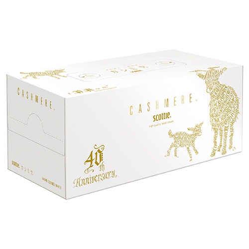日本製紙クレシア　スコッティ　カシミヤ　４０周年記念デザイン　２２０組　１箱1