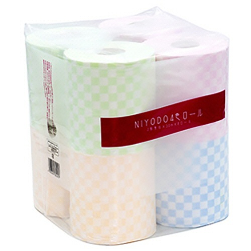 和光製紙　ＮＩＹＯＤＯ４色ロール　ダブル　３０ｍ　市松柄　１パック（８ロール）1