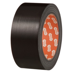 ＴＡＮＯＳＥＥ　布テープ（カラー）　５０ｍｍ×２５ｍ　厚み約０．２１ｍｍ　黒　１巻