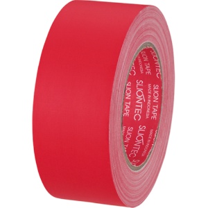 スリオンテック　布粘着テープ　マットクロス　５０ｍｍ×２５ｍ　厚み約０．３１ｍｍ　赤　３３４５４２アカ　１巻1