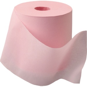 ＴＡＮＯＳＥＥ　トイレットペーパー　パック包装　シングル　芯なし　１３０ｍ　ピンク　１ケース（２４ロール：６ロール×４パック）2