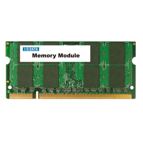 【クリックで詳細表示】アイオーデータ PC2-5300 DDR2 667MHz 200Pin SDRAM S.O.DIMM 2GB SDX667-2G 1枚 SDX667-2G