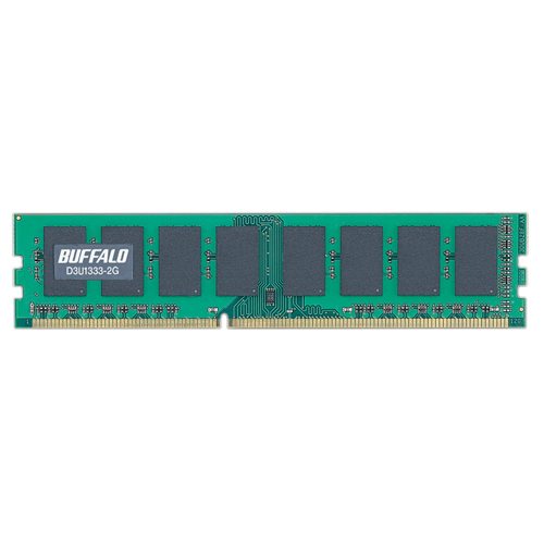 【クリックで詳細表示】バッファロー PC3-10600 DDR3 1333MHz 240Pin SDRAM DIMM 2GB D3U1333-2G 1枚 D3U1333-2G