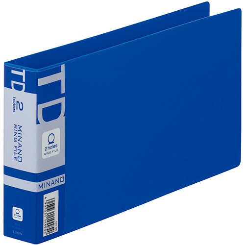 ライオン事務器　リングファイル　ＭＩＮＡＮＯ（ミナノ）　統一伝票用　２穴　２００枚収容　背幅３５ｍｍ　ブルー　ＲＦ－２２８Ｍ－ＴＤ　１冊1