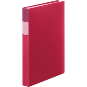 キングジム　ＦＡＶＯＲＩＴＥＳ　クリアーファイル（透明）　Ａ４タテ　６０ポケット　背幅３４ｍｍ　赤　ＦＶ１６６－３Ｔアカ　１冊