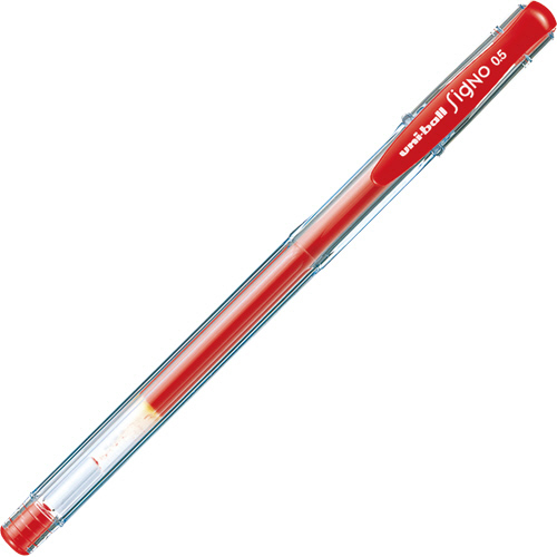 【クリックでお店のこの商品のページへ】三菱鉛筆 ゲルインクボールペン ユニボール シグノ エコライター 0.5mm 赤 UM100EW.15 1本 UM100EW.15