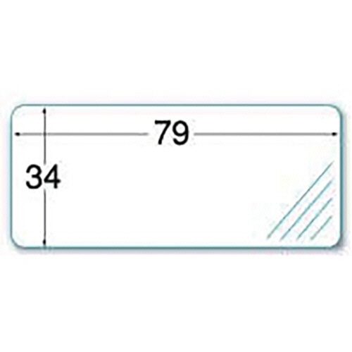 エーワン　透明保護ラベル　０６００７用　３４×７９ｍｍ　０８３６７　１パック（３２片：４片×８シート）2