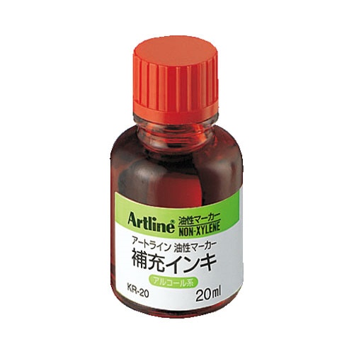 シヤチハタ　アートライン補充インキ　２０ｍｌ　赤　ＫＲ－２０　１個1