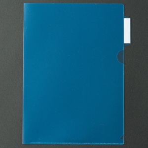 ＴＡＮＯＳＥＥ　インデックス付カラークリアホルダー　Ａ４　ブルー　１パック（１０枚）2