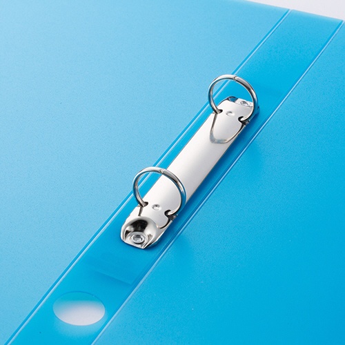 ＴＡＮＯＳＥＥ　Ｏリングファイル（半透明表紙）　Ａ４タテ　２穴　１５０枚収容　リング内径２０ｍｍ　背幅２８ｍｍ　オレンジ　１冊2