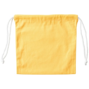 三栄産業　１１号帆布硬貨集金用巾着袋　レモン　ＫＣ２５２５ＳＥＴ５－０４　１パック（５枚）1