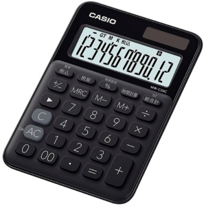 カシオ　カラフル電卓　ミニジャストタイプ　１２桁　ブラック　ＭＷ－Ｃ２０Ｃ－ＢＫ－Ｎ　１台1