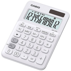 カシオ　カラフル電卓　ミニジャストタイプ　１２桁　ホワイト　ＭＷ－Ｃ２０Ｃ－ＷＥ－Ｎ　１台1