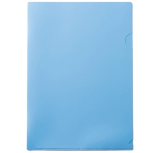 ＴＡＮＯＳＥＥ　中身が透けない不透明カラークリアホルダー　Ａ４　ブルー　１パック（１０枚）2