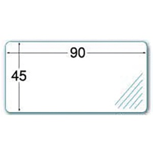 エーワン　透明保護ラベル　０６０１７用　４５×９０ｍｍ　０８３７１　１パック（２４片：３片×８シート）2