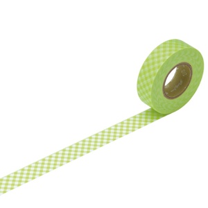 ニチバン　プチジョア　マスキングテープ　１５ｍｍ×１８ｍ　ギンガムチェック（グリーン）　ＰＪＭＴ－１５Ｓ０１０　１巻2
